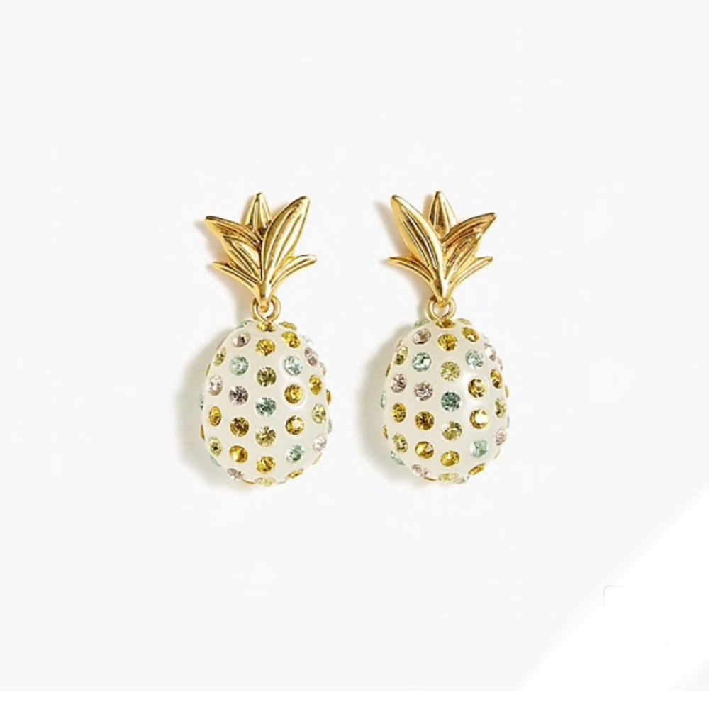 J. Crew studded pineapple earrings